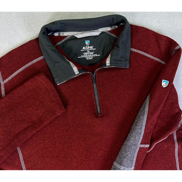 Kuhl Quarter Zip XL Red Kashmira Revel Fleece Soft Outdoor Hiking Performance - Picture 1 of 7